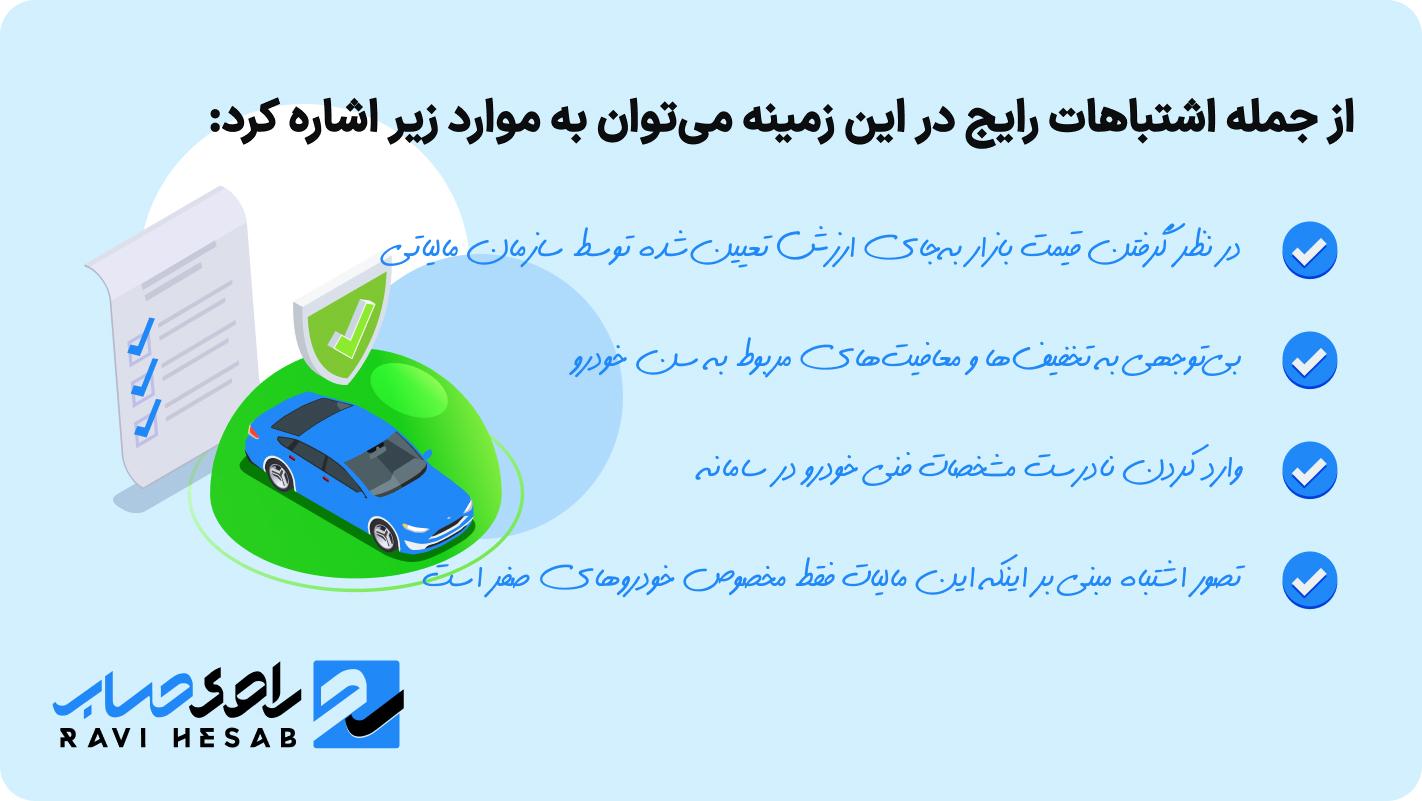 از جمله اشتباهات رایج در این زمینه می‌توان به موارد زیر اشاره کرد