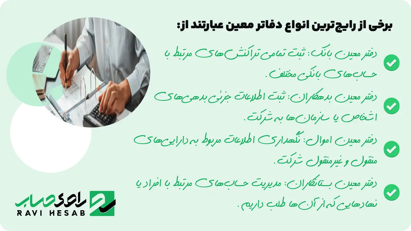 انواع دفاتر معین