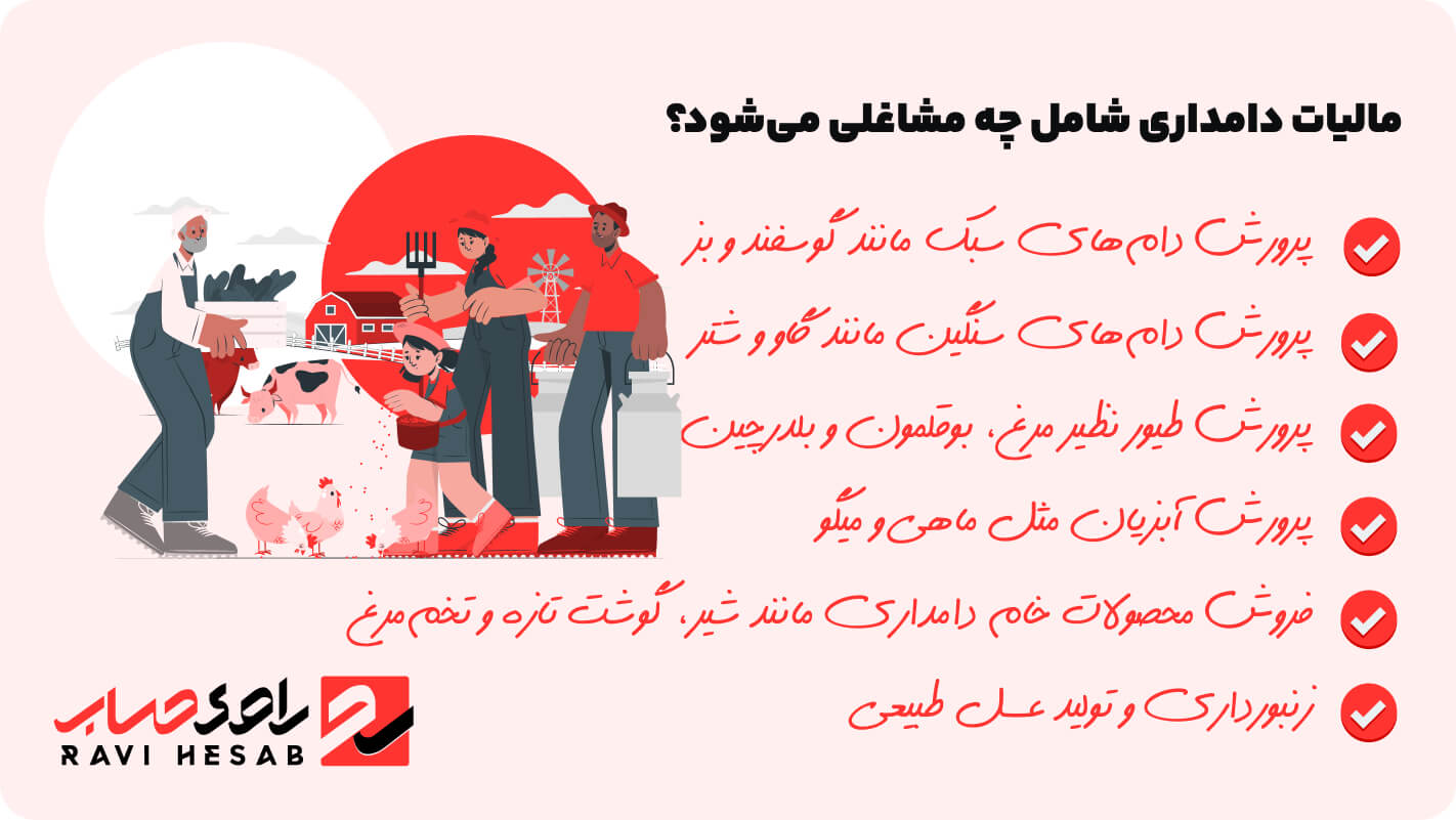 مالیات دامداری شامل چه مشاغلی می_شود؟
