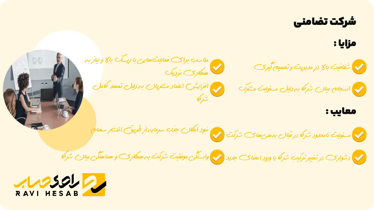 مزایا و معایب شرکت تضامنی