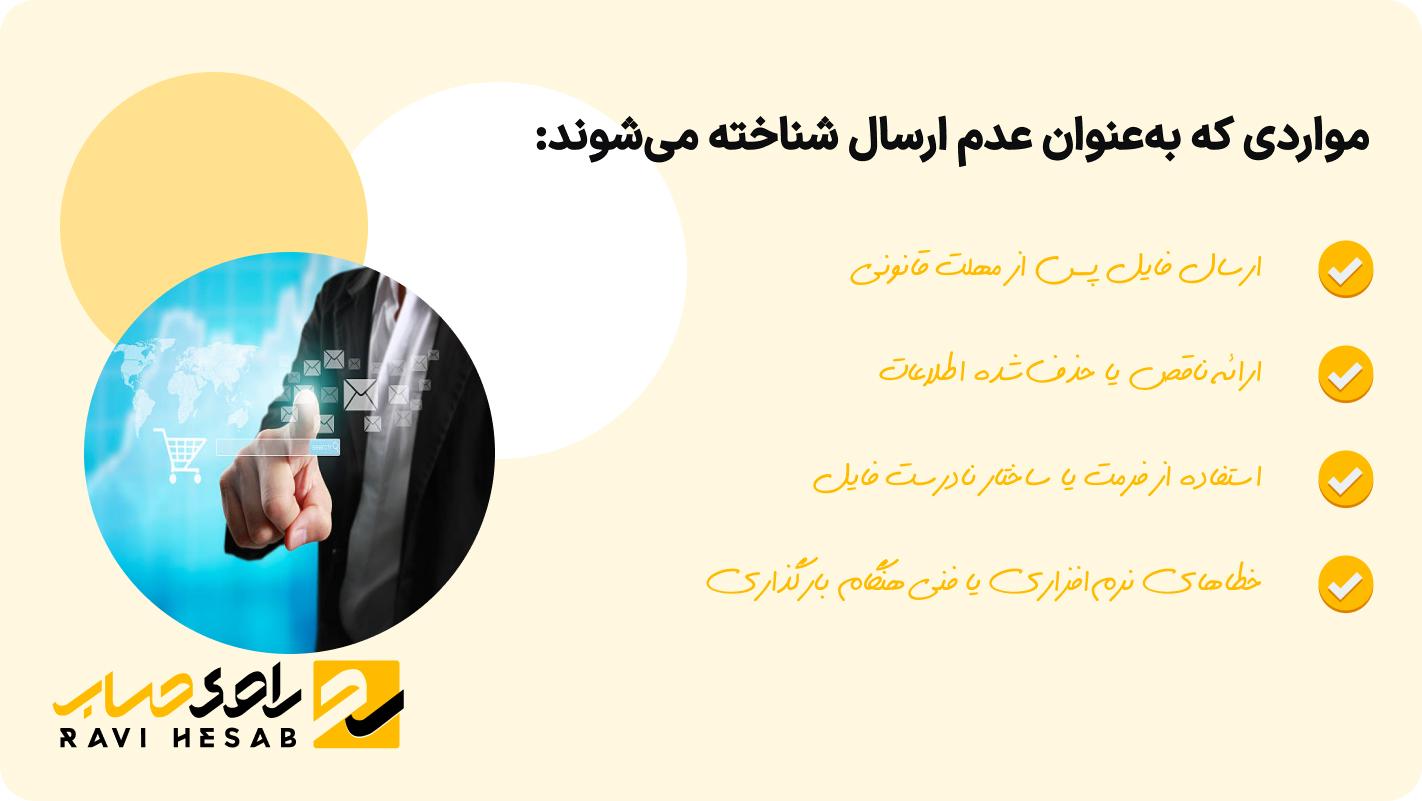 مواردی که به‌عنوان عدم ارسال شناخته می‌شوند