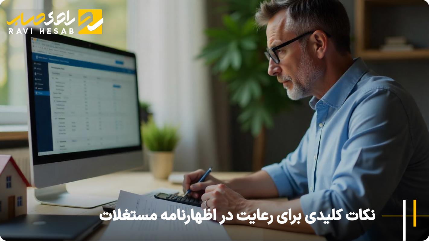 نکات کلیدی برای رعایت در اظهارنامه مستغلات